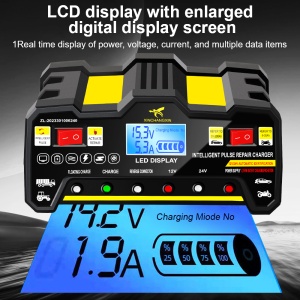 Display LCD redresor auto cu afisarea tensiunii, curentului si starii de incarcare a bateriei