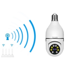 Resigilat Camera de Supraveghere IP PTZ Techstar® IPC-E27 tip bec, HD, Lumina Infrarosie, Control Vertical si Orizontal, Audio Bidirectional, Detectarea Miscarii, P2P, Cloud, Slot MicroSD, Montaj E27 - Img 6