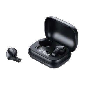Resigilat Casti Smart Techstar® TWS S20 , Wireless, Bluetooth V5.0, HD Audio, Touch, IPX5, iOS, Android, 300mAh, Type-C, Negru - Img 1