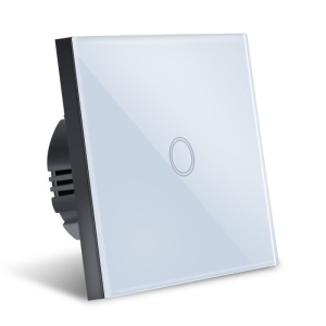 Resigilat Intrerupator Touch Techstar®, Sticla Securizata, Design Modern, Iluminare LED, 1 Faza, Alb - Img 2