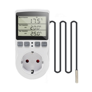 Resigilat Priza Programabila Techstar® KT3100, Digital Timer, Priza Intrerupator, 230V, 16A, Programabila Timp/Temperatura, Termostat, Senzor Temperatura (3m) - Img 1