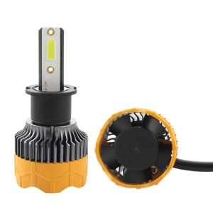 Set 2 LED-uri Auto Techstar® A8, H3, 40w, 4000 Lumeni, 6500K, AUTO, 12-24 Volti, COB, Canbus, Radiator Aluminiu - Img 2
