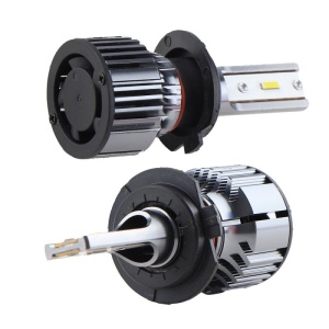 Set 2 LED-Uri Auto Techstar® PN-V7, H7, 52W, 9000 Lumeni, 6500K, 9-24V, Unghi Fascicul 360°, CSP 1860, Canbus, Radiator Aluminiu, Racire Cooling Tech, Argintiu - Img 3