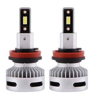 Set 2 LED-uri Auto Techstar® X7, H11/H9/H8, 60w, 6000 Lumeni, 6500K, AUTO, 12-24 Volti, CSP, Canbus, Miez Cupru, Radiator Aluminiu - Img 1