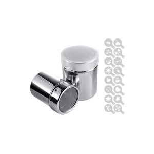 Set Sita pentru decorat cafeaua din inox + 16 forme - Img 8