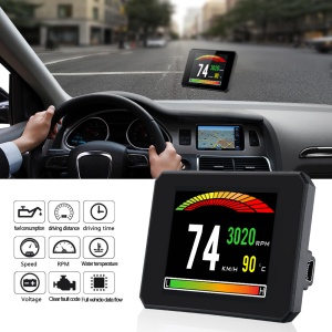 Dispozitiv HUD Techstar P16 instalat pe bordul masinii