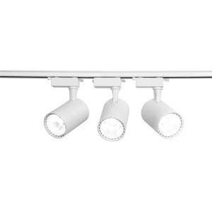 sistem sina cu 3 spoturi LED albe Techstar Tracklights tip L corp aluminiu
