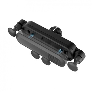 Suport auto Telefon tip Gravity, Prindere in 5 Puncte, Fara Magnet, Metalic, Negru - Img 5
