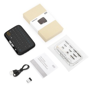 Kit complet tastatura H18 Techstar cu touchpad, receptor USB si cablu incarcare