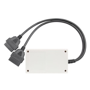 Tester comunicare OBDII cutie breakout OBD2 cu indicatori LED functie alimentare ECU convertor interfata OBD1 la OBD2 cablu lung vedere laterala