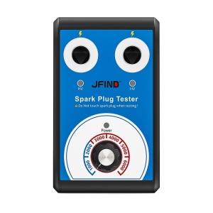 Tester de bujii auto JFIND B0198-1, analiza de aprindere a mașinii pe benzină 12V, reglabil cu doua orificii, 6000 rpm, Albastru/Negru