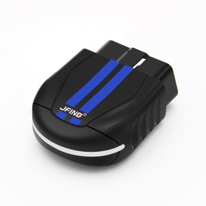detaliu design carcasa tester OBD2 bluetooth JF327 Pro