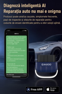 prezentare functii tester auto techstar da200 cu text informativ in limba romana