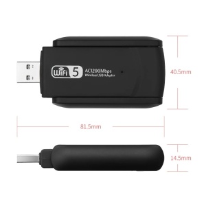 Adaptor wireless Techstar AC1300 dual-band cu 2 antene si cablu USB