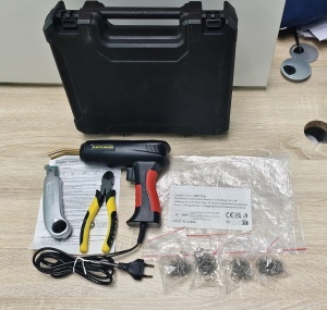 Aparat sudura plastic Techstar 200W (plastic welder 2-in-1), utilizare la reparatie plastice cu capse termice (lifestyle)