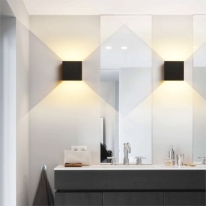 iluminat terasa exterior cu aplica LED Techstar Cube negru