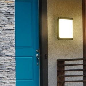 Aplica LED exterior Techstar EX10 montata pe perete langa usa de intrare