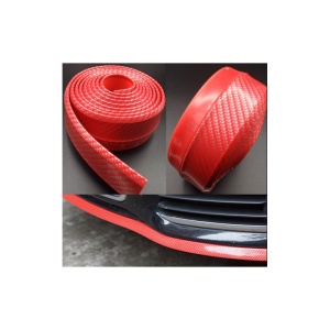 Banda Protectie Rosie Spoiler, Bara Tuning Auto Universala din Cauciuc Model Fibra de Carbon 2.5 M - Img 6