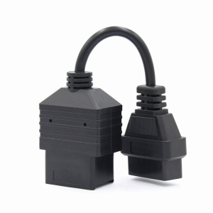 Adaptor Toyota 17 pini la OBD2 16 pini, cablu flexibil cu mufe negre