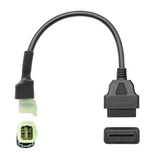 cablu adaptor Techstar OBD2 4 pini la 6 pini Honda negru