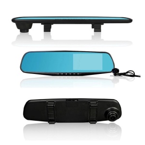Camera Video Auto Discreta tip Oglinda cu Doua Camere Full HD Fata/Spate Techstar® L9000, Model Slim 9mm Grosime - Img 2