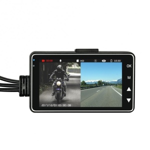 Camera Video Motocicleta Dubla Techstar® MT18 3MP HD 720P 50fps Display 3Inch - Img 1