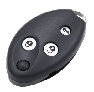 Cheie neagră Citroen cu 3 butoane, design clasic