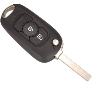 Carcasa cheie auto Techstar tip flip 2 butoane cu lama SX9 pentru Opel Astra K 2015-2019 vedere laterala cu lama deschisa