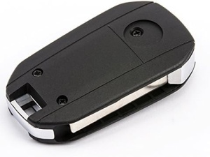 Carcasa cheie auto Techstar transformatoare upgrade flip 2 butoane cu lama HU100 compatibila Opel Corsa Astra Meriva Zafira vedere laterala