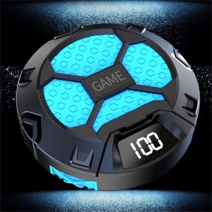 Design modern casti Bluetooth Techstar K23 cu carcasa albastra si lumini LED