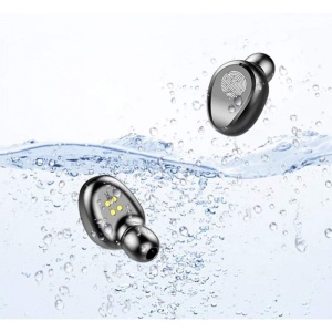 Casti F9 Mini Smart TWS Techstar®, Wireless, Bluetooth V5.0, SplashResistent, Touch, iOS, Android, Negru - Img 2