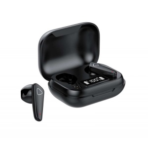 Casti Smart Techstar® TWS S21 , Wireless, Bluetooth V5.0, HD Audio, Touch, IPX5, iOS, Android, 300mAh, Type-C, Negru - Img 1