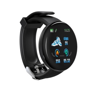 Smartwatch Techstar D18 Negru - Ecran OLED 1.3", Bluetooth 4.0, monitorizare tensiune/puls/oxigen, rezistenta IP65