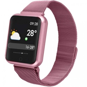 Ceas Smartwatch Techstar® I5 S, 1.3 inch OLED, Bluetooth 4.0 + EDR, Monitorizare Tensiune, Puls, Oxigenare Sange, Mov, Bratara Metal, Inchidere Magnetica - Img 7