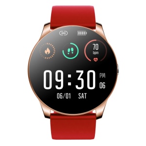 Ceas Smartwatch Techstar® R33, 1.08 inch IPS LCD , Bluetooth 4.0 + EDR, Monitorizare Somn, Puls, Respiratie, Tensiune, Notificari, Rosu - Img 1