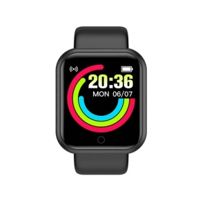 Ceas Smartwatch Techstar® Y68, 1.30 inch IPS, Bluetooth 4.0, Monitorizare Puls, Tensiune, Alerte Sedentarism, Hidratare, Negru - Img 4