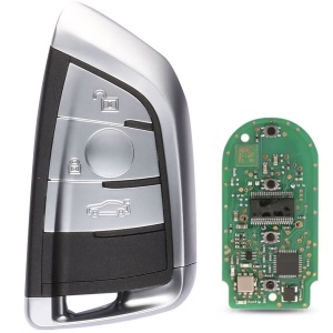 Cheie auto programabila Techstar compatibila cu BMW Seria 1, 2, 3, 4, 5, 6, 7, X3, X4, X5, X6, M2, M3, M4, 433 MHz, ID49, 7945, upgrade la generatia G, 3 butoane