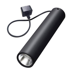 Corp spot LED suspendat pe sina tracklight tip pendul 10W lumina calda 3000K vedere apropiata cu cablu