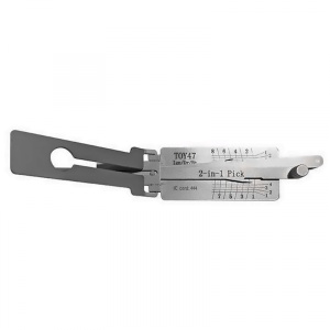 Decodor auto Lishi Original TOY47 v3 pentru Toyota vedere frontala