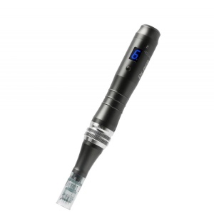 DermaPen Techstar® Dr Pen M8, 2 Capete de Rezerva, Ace Otel Inoxidabil, Corp Aliaj, Ergonomic, Regenerare Piele, Lifting, Viteza Reglabila, 6 Viteze, Gri - Img 2