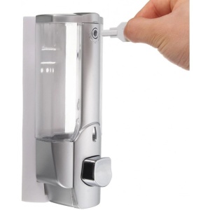 Dozator De Sapun, Argintiu, Montaj Perete, 350ml - Img 1