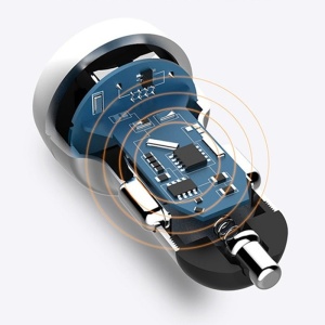 Incarcator Auto Techstar® Mini C2, Negru, Compact, Dual USB, 4.8A, Negru - Img 3