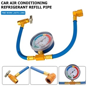 kit furtun manometru si adaptor pentru incarcare instalatii AC auto
