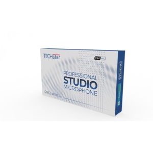 Microfon Profesional de Studio, Techstar® BM800 Condenser, Stand Inclus pentru Inregistrare Vocala, Streaming, Gaming, Podcast, Vlog, Gold - Img 14