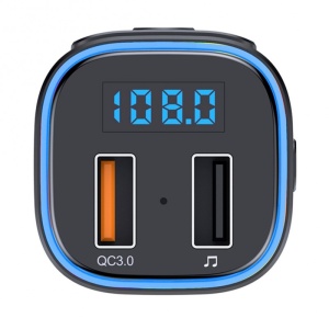 Modulator FM Techstar® T46Q, Wireless, Bluetooth 5.0, Quick Charge 3.0, Microfon Integrat, Ambient Light - Img 3
