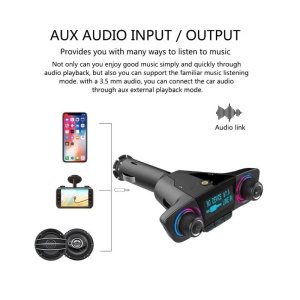 Modulator Transmitator FM Auto Techstar®, BT-06 Bluetooth 5.0, MP3 Player cu dublu USB, MicroSD si Jack 3.5mm - Img 7