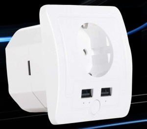 Priza incorporabila smart Techstar M36 wireless 2.4GHz vedere laterala dreapta