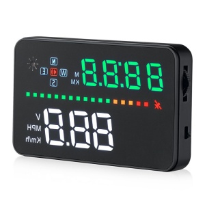 Proiector informatii de bord pe parbriz, Head Up Display Techstar® OBD II, A3, display 3,5 inch, proiectie afisaj bord pe parbriz, GPS, viteza, tensiune, semnal prin satelit - Img 4