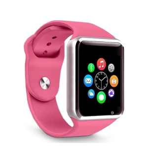 Resigilat Ceas Smartwatch Techstar® A1, Camera Foto, Ecran 1.54inch, Bluetooth, Compatibil SIM si MicroSD, Apelare, Roz - Img 3