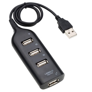 Resigilat USB Hub Techstar® HB2, USB 2.0 High Speed, 4 Port USB2.0, Negru - Img 1